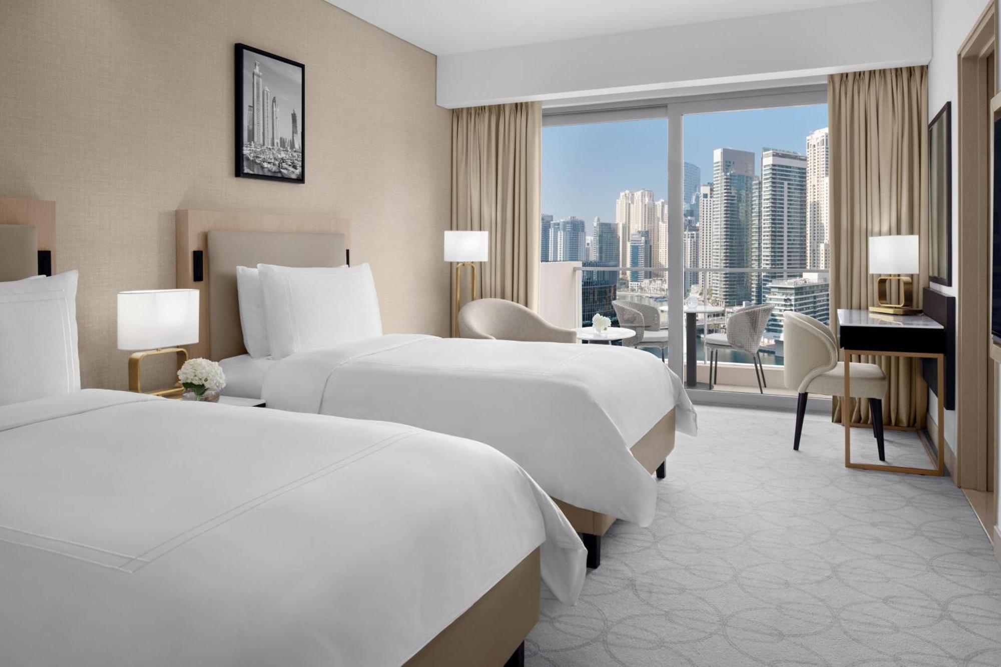 Executive Marina View Room, Twin Beds, Club lounge access with Breakfast, Lunch & Dinner, Including direct access to Dubai Marina Mall & Marina Walk