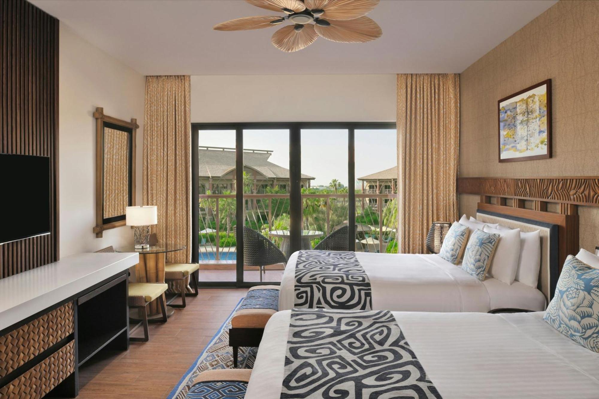 Room with Theme Park Access, 2 Double , Resort View,(Complimentary Beach Access to Sheraton JBR and Shuttle to MOE & Dubai Mall
